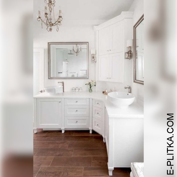 Виготовляємо кутові меблі для ванни в Києві на замовлення нестандартних розмірів та за індивідуальним дизайн-проектом. Кутовий комплект меблів у ванніу кімнатіу стиль англійська класика, тумба, стільниця, дзеркала в рамі. ТЕЛЕФОНУЙТЕ ☎️ +38(073) 576 63 03