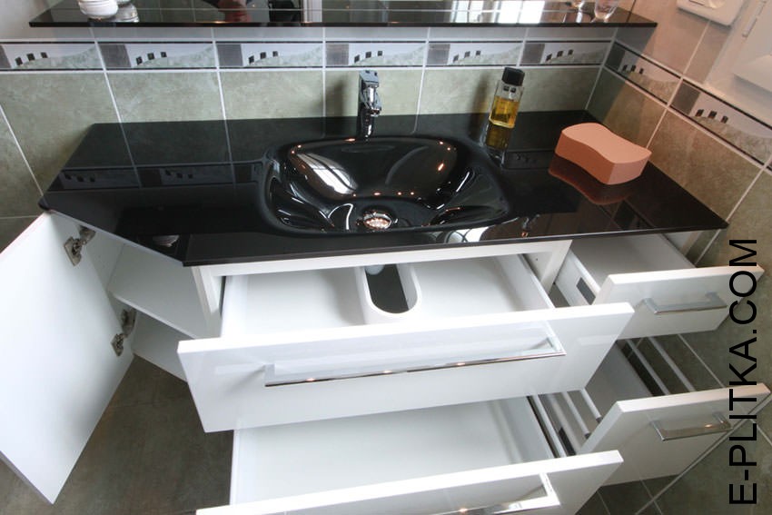 Навісні кутові меблі для ванної кімнати