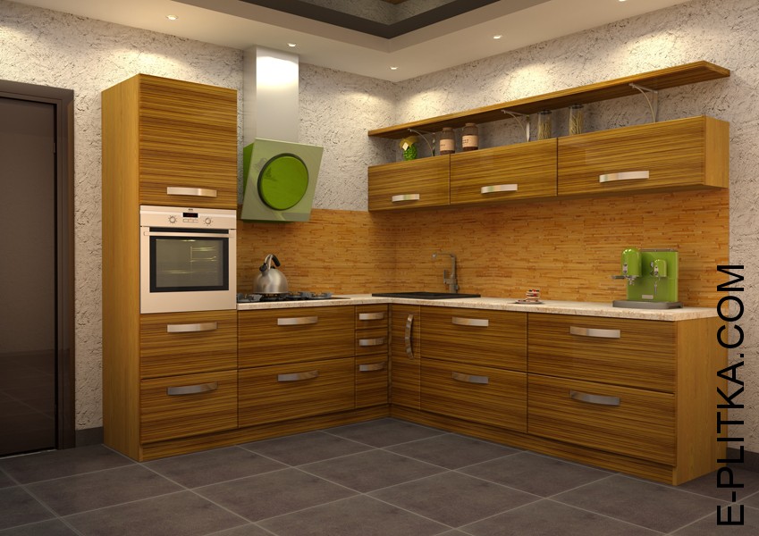 Кухня «Зебрано угловая»