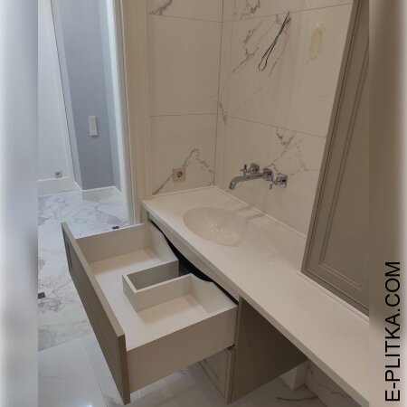 Акриловая столешница и мебель в ванную комнату