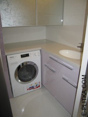 Кутові меблі для ванної зі стільницею зі штучного каменю