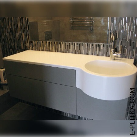 Нестандартная подвесная мебель для ванной