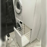 Заказной шкаф со стиральной машиной для ванной в Киеве на заказ нестандартных размеров с эксклюзивным дизайном. Функциональный шкаф в ванную комнату с вертикально-встроенной стиральной и сушильной машиной и корзиной. ЗВОНИТЕ ☎️ +38(073) 576 63 03 ✔️ Лучше