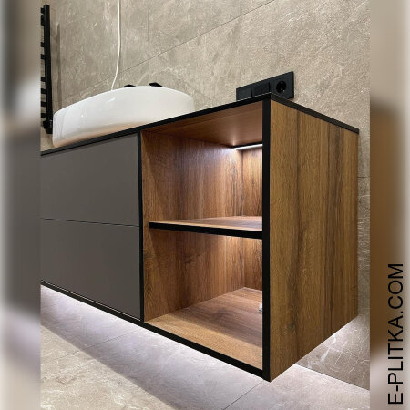Дизайнерская мебель для ванной с накладной раковиной