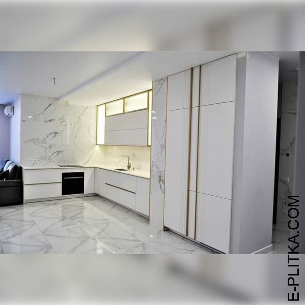 Изготавливаем кухни в Киеве на заказ любых размеров и по индивидуальному дизайн-проекту. В современном стиле мебель в кухню белого цвета с профильными ручками под золото. ЗВОНИТЕ ☎️ (063) 641 35 65 ✔️ Лучшее качество!