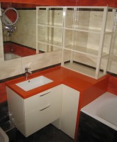 Кутові меблі з раковиною для ванної