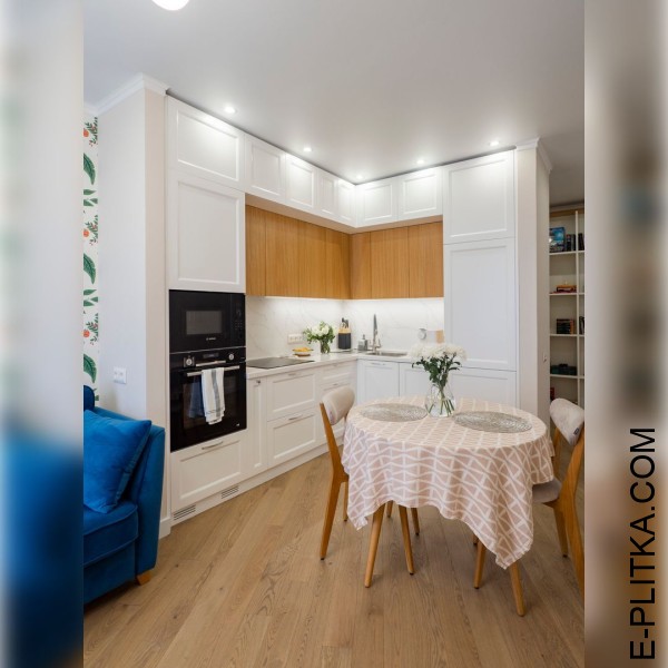 Изготавливаем кухни в Киеве под заказ любых размеров и по индивидуальному дизайн-проекту. Современная фрезеровка фасадов мебели в кухню в стиле эклектика белого цвета с деревом и столешницей из акрилового камня. ЗВОНИТЕ ☎️ (063) 641 35 65 ✔️ Лучшее качест