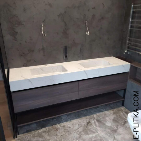 Эксклюзивная мебель для ванной комнаты с двумя раковинами