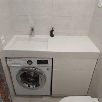 Меблі для ванної 125 см під пральну машину