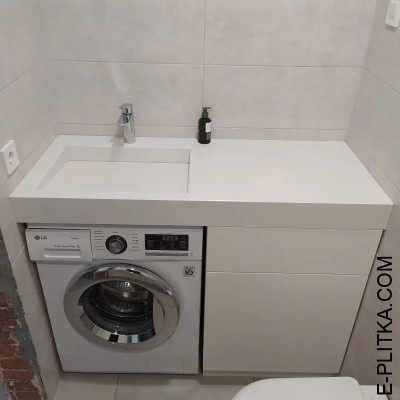 Меблі для ванної 125 см під пральну машину