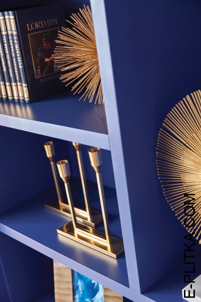 Мебель для библиотеки «Бенефис» в синем цвете