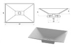 Раковина на столешницу чаша накладная 40*60 прямоугольная