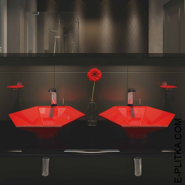 Раковина на столешницу чаша накладная 50*50 шестиугольная