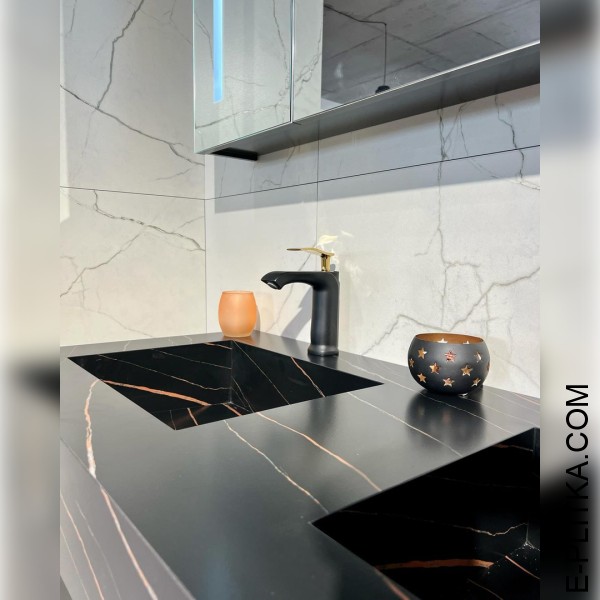 Мебель для ванной комнаты на 120 см с двумя раковинами