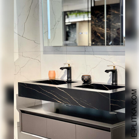 Мебель для ванной комнаты на 120 см с двумя раковинами