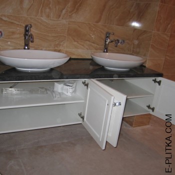 Вологостійкі меблі для ванної кімнати з двома раковинами