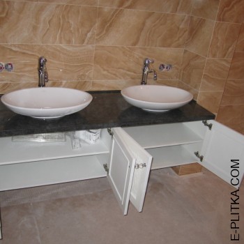 Вологостійкі меблі для ванної кімнати з двома раковинами