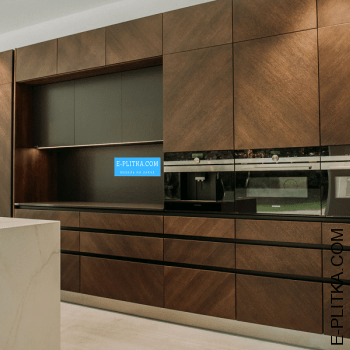 Коричнева кухня «Madeira» з островом