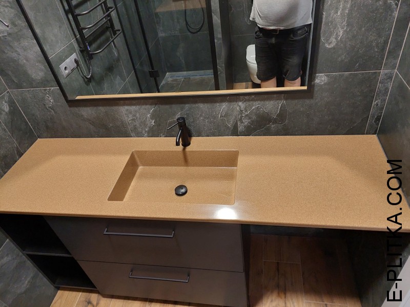 Столешница с раковиной на заказ для мебели со стиральной машиной