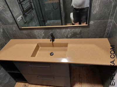 Столешница с раковиной на заказ для мебели со стиральной машиной