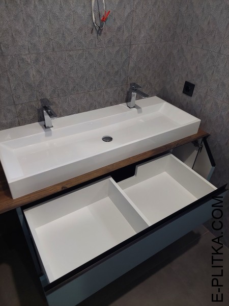 Столешница с накладной раковиной для мебели в ванную