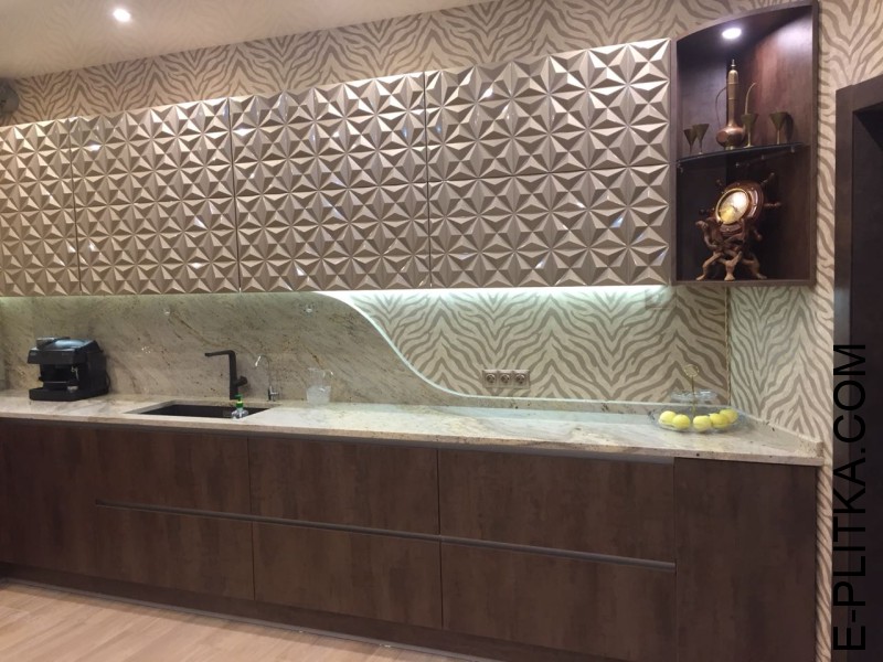 Технологичная и инновационная кухня с  3D фасадами и плитами Alvic!