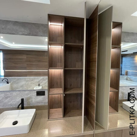 Индивидуальная мебель для ванной комнаты с двумя раковинами