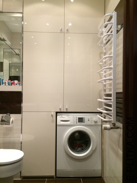 Пенал под стиральную машину в ванной на заказ