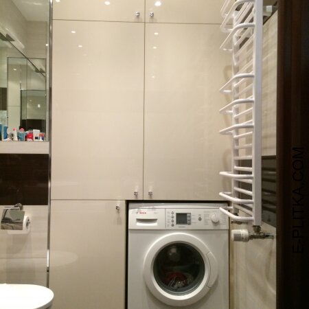 Пенал под стиральную машину в ванной на заказ