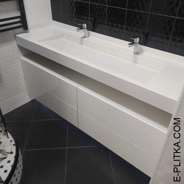Мебель для ванной комнаты на 145 см с двумя раковинами | e-Plitka.com
