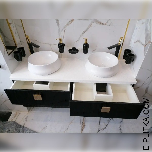 Мебель для ванной комнаты на 150 см с двумя раковинами | e-Plitka.com