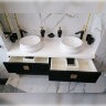 Мебель для ванной комнаты на 150 см с двумя раковинами | e-Plitka.com