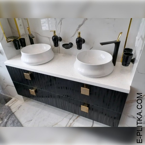 Мебель для ванной комнаты на 150 см с двумя раковинами