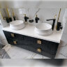 Мебель для ванной комнаты на 150 см с двумя раковинами