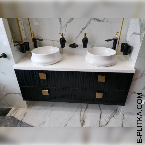 Мебель для ванной комнаты на 150 см с двумя раковинами