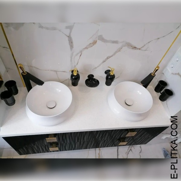 Мебель для ванной комнаты на 150 см с двумя раковинами