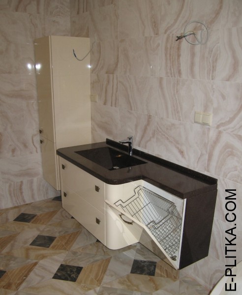 Подвесная мебель для ванной со столешницей и раковиной