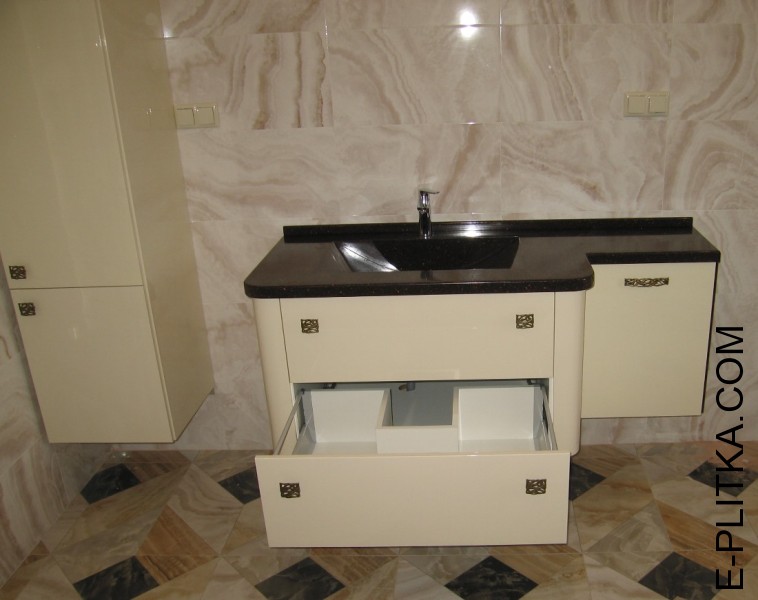 Подвесная мебель для ванной со столешницей и раковиной