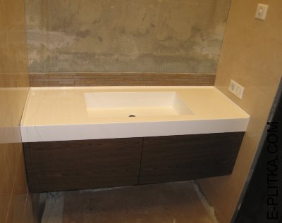 Подвесная мебель для ванной венге