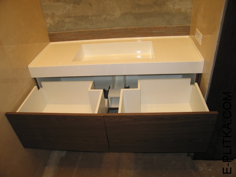 Подвесная мебель для ванной венге