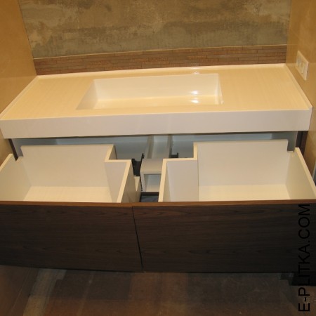 Подвесная мебель для ванной венге