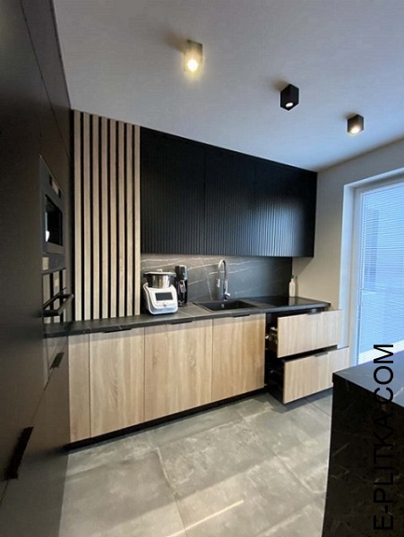 Кухня Perfecta mebli Düsseldorf, современный стиль кухни на заказ, кухня в индустриальном стиле loft