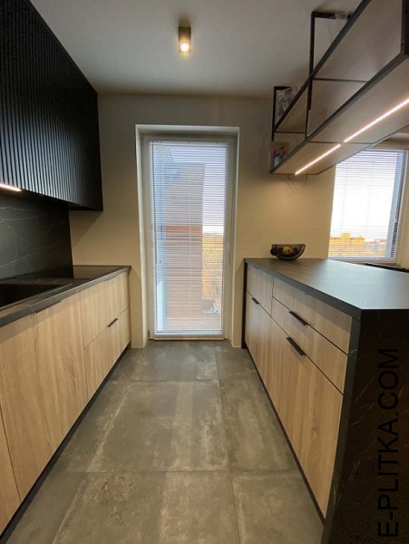 Кухня Perfecta mebli Düsseldorf, современный стиль кухни на заказ, кухня в индустриальном стиле loft