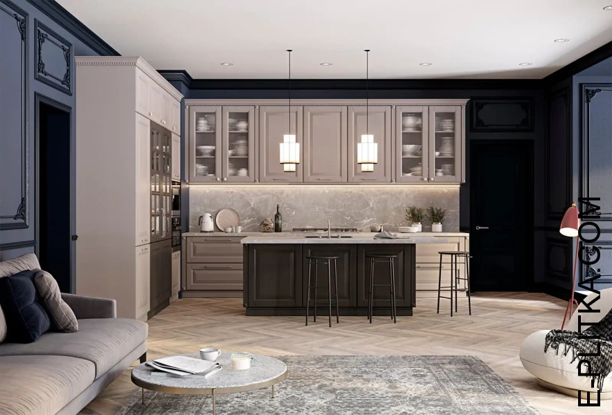 Кухня Perfecta mebli «Viva» традиционно классическая в бежево-коричневіх тонах