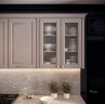 Кухня Perfecta mebli «Viva» с волнистым стеклом в витринах 
