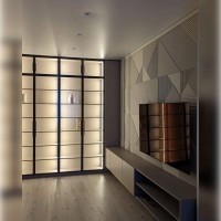 Книжный шкаф для гостиной в современном стиле