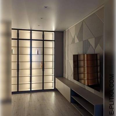 Книжный шкаф для гостиной в современном стиле