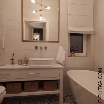 Меблі для ванної кімнати з накладною фаянсовою раковиною