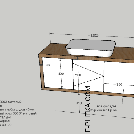 Производство подвесной мебели для ванной комнаты