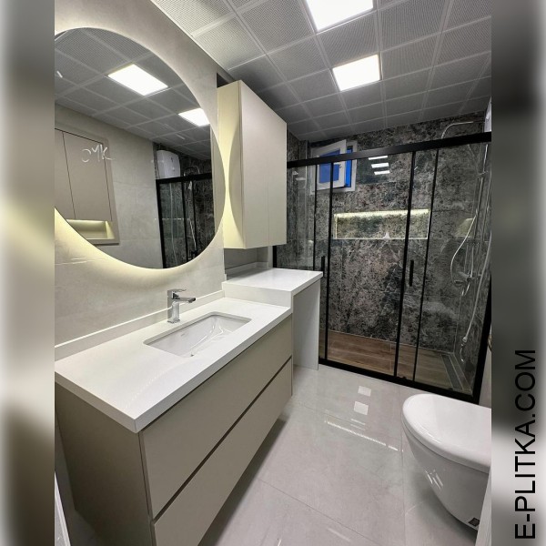 Виготовимо меблі для ванної під пральну машину у Києві нестандартних розмірів, за дизайн-проектом. Кашемірового кольору комплект меблів у ванну кімнату з пральною машиною під стільницею. Тумба, шафка, дзеркало. ТЕЛЕФОНУЙТЕ ☎️ (063) 641 35 65 ✔️ Найкраща я